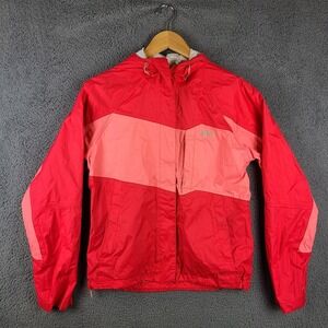 Helly Hansen Rain Jacket Womens Small Pink & Red Waterproof Hooded Helly Tech